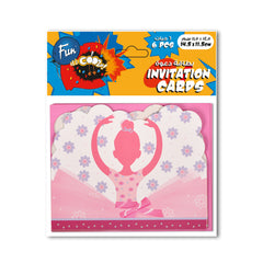 Fun® Invitation Cards 14.5*11 - Ballerina Design [6pcs x 1pkt]