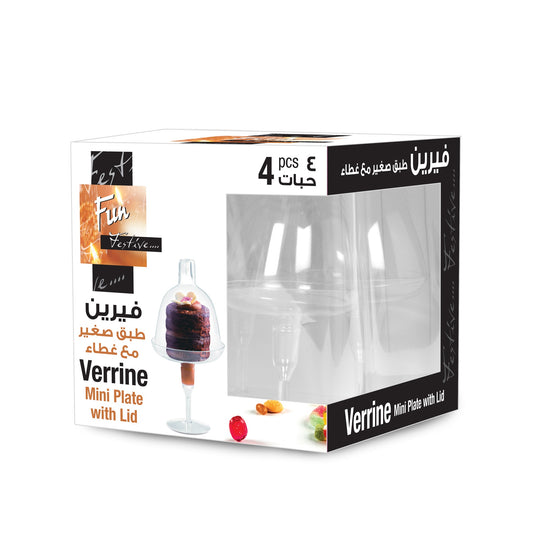Fun® Verrine Mini Plates with Lids [4pcs x 1pkt]