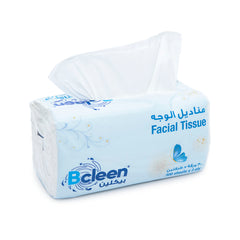 Bcleen 2-Ply White Facial Tissue 20x20cm x 300 Sheets (Nylon pack-12.5gsm) [5pcs x 1pkt]