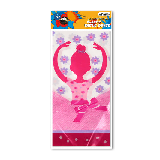 Fun® Plastic Table Cover 132*220cm - Ballerina Design [1pc]