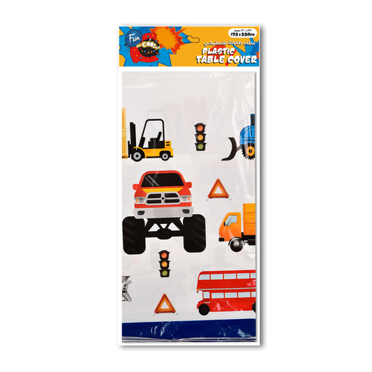 Fun® Plastic Table Cover 132*220cm - Car Design [1pc]