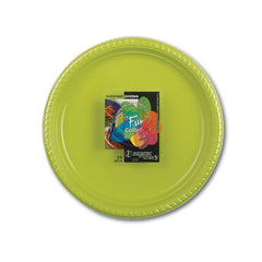 Fun Plastic Meduim Green Plates [25pcs x 1pkt]