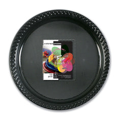 Fun® Plastic Large Black Plates [10pcs x 1pkt]