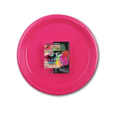 Fun® Color Party Plastic Plates set, Pink, Large, Pack of 10