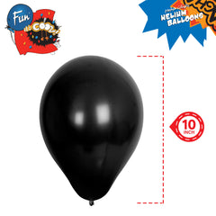 Fun Balloons 10in Black [20pcs x 1pkt]