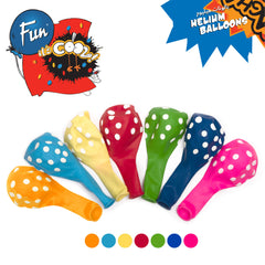 Fun Helium Balloon 12in - Dot Assorted [P:15pcsx1pkt]