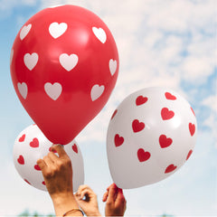 Fun Balloons 12in - Heart Design [20pcs x 1pkt]