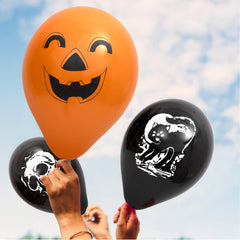 Fun Helium  Balloon Balck and Orange 10in - Halloween [P:20pcsx1pkt]