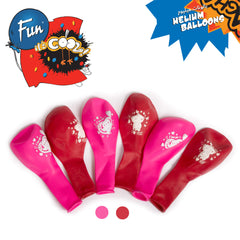 Fun Helium Red and Pink Balloon 10in - "I Hart You"  [P:15pcsx1pkt]