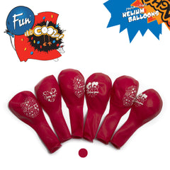Fun Helium Balloon Red Color 10in - "I Love you" in White Color [P:15pcsx1pkt]