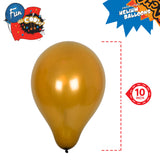 Fun® Helium Balloon 10inch - Metallic Golden Pack of 15