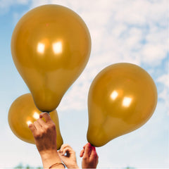Fun Balloons 10in Metallic Golden [15pcs x 1pkt]