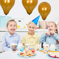 Fun Balloons 10in Metallic Golden [15pcs x 1pkt]