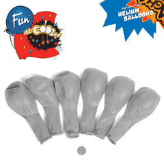 Fun Balloons 10in Metallic Silver [15pcs x 1pkt]