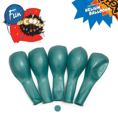 Fun Helium Balloon 10in - Metallic Turquoise [P:15pcsx1pkt]