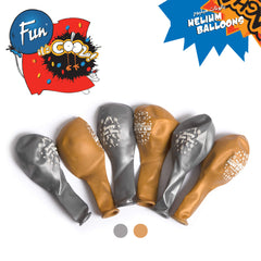 Fun Helium  Balloon Gold and Silver colors 10in - "Happy New Year" [P:20pcsx1pkt]