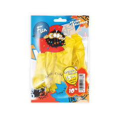 Fun Balloons 10in Metallic Yellow  [15pcs x 1pkt]