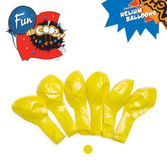 Fun Balloons 10in Metallic Yellow  [15pcs x 1pkt]