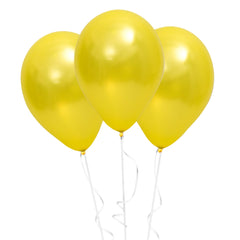 Fun Balloons 10in Metallic Yellow  [15pcs x 1pkt]