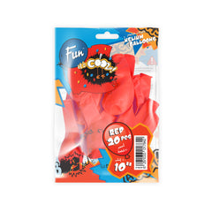 Fun Balloons 10in Red [20pcs x 1pkt]