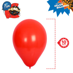 Fun Balloons 10in Red [20pcs x 1pkt]