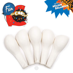Fun Balloons 10in White [20pcs x 1pkt]