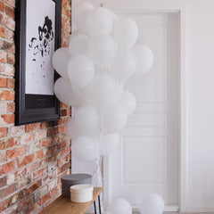 Fun Balloons 10in White [20pcs x 1pkt]