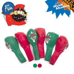 Fun Helium Red and Green  Balloon 10in - Christmas Snowman [P:20pcsx1pkt]