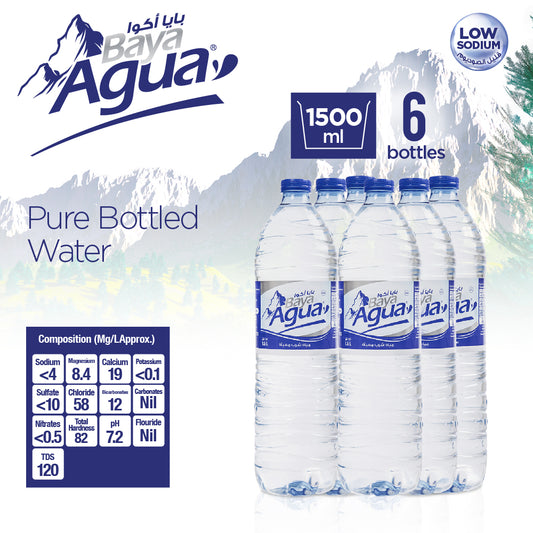 Baya Agua® Drinking Water 1.5 litre pack of 6
