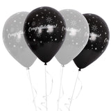 Fun® Helium Sparkling Balloon 12 Inches - Congratulations Pack of 20
