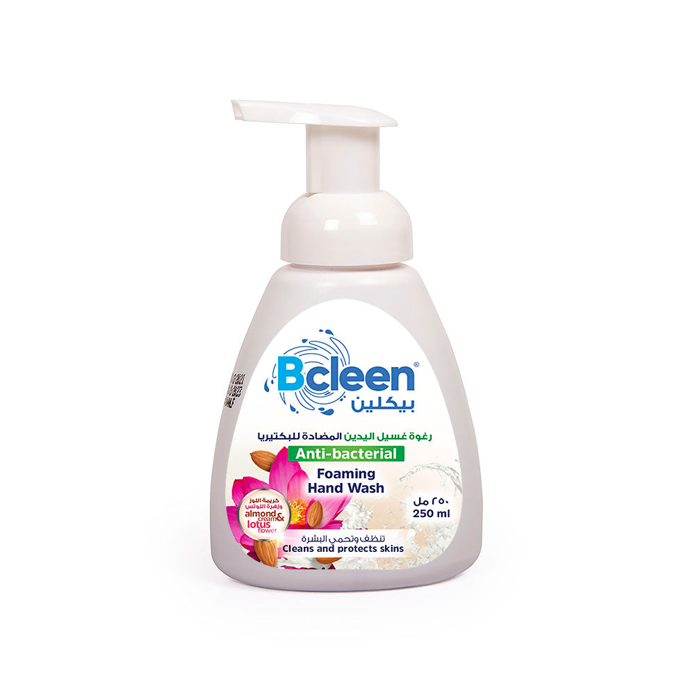 Bcleen® Antibacterial Foaming Hand Wash Almond Cream and Lotus flower Scent 250ml [1pc]