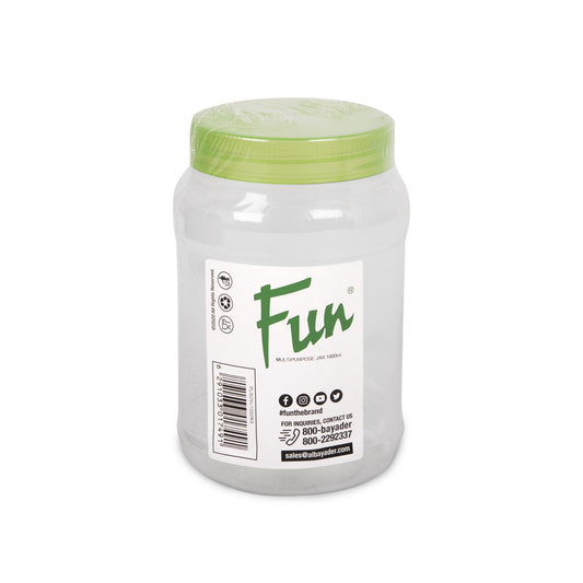 Fun® Multipurpose Round Jar 1000ml with Lid [1pc]