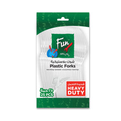 Fun® Heavy Duty Clear Plastic Forks [25pcs x 1pkt]