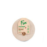 Fun® Wooden Round Plate Poplar Ø5.6in Pack of 10