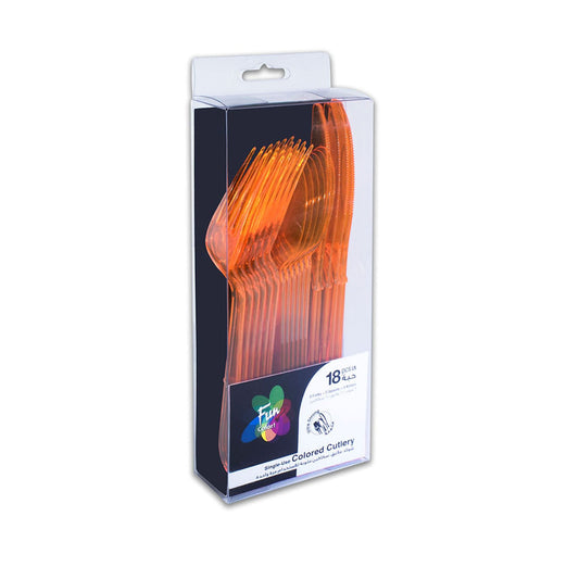 Fun® Heavy Duty Citrus Cutlery Set [18pcs x 1pkt]