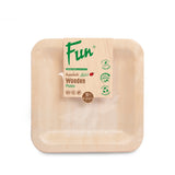 Fun® Wooden Square Plate Poplar Ø8.5in Pack of 10