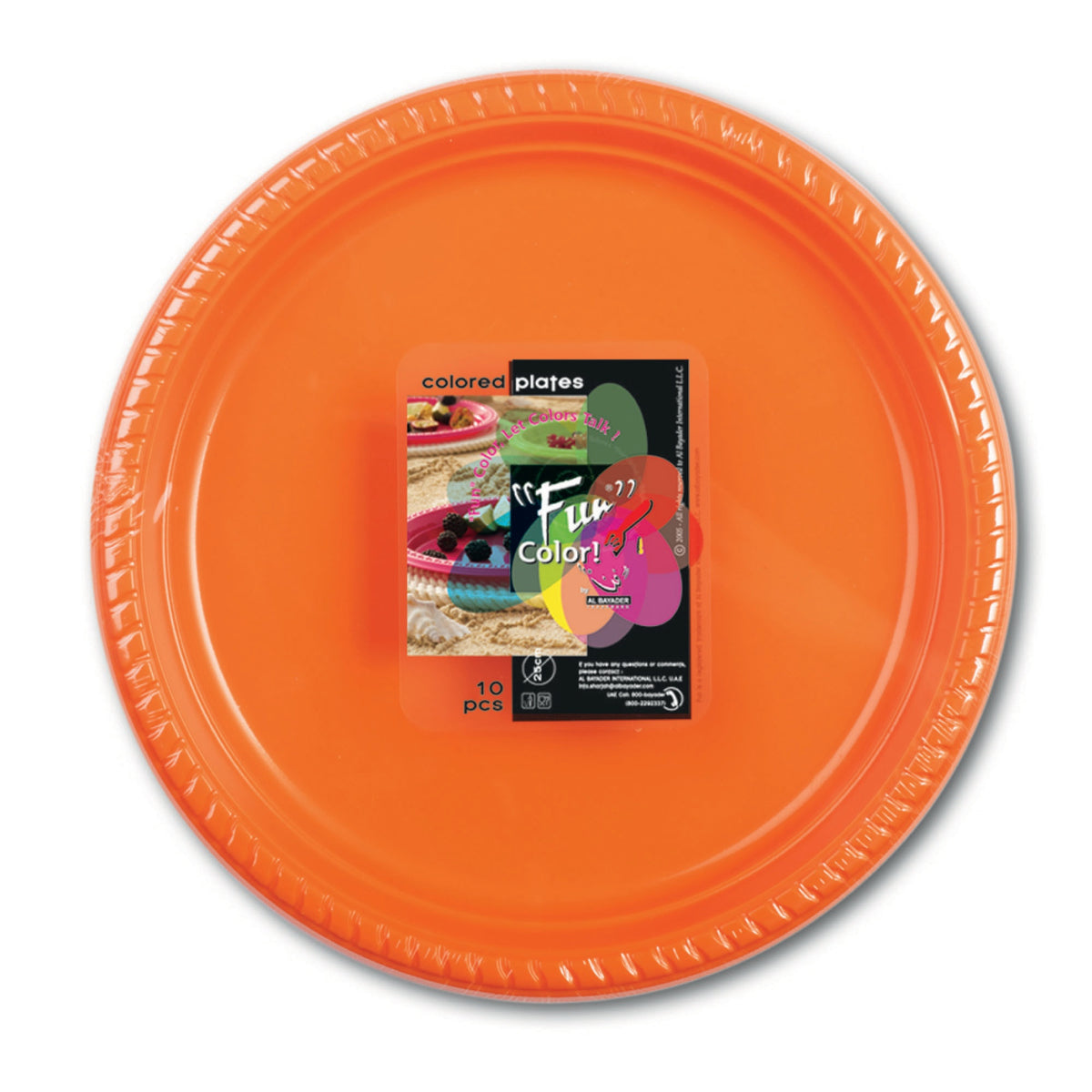 Fun Citrus Plastic Plates 25cm [10pcs x 1pkt]