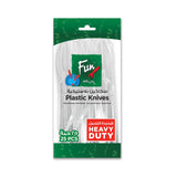 Fun® Heavy Duty Plastic Knife Transparent 25 Pcs