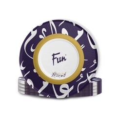 Fun White Paper Plates 8in - Eid Style[10pcs x 1pkt]