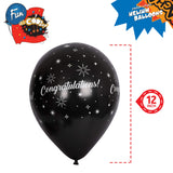 Fun® Helium Sparkling Balloon 12 Inches - Congratulations Pack of 20