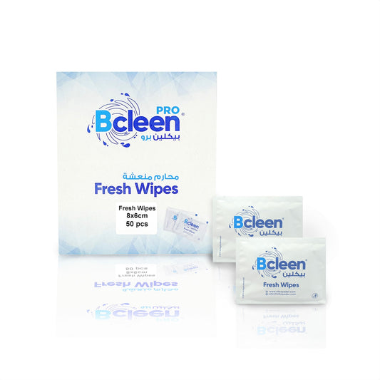 Bcleen® Fresh Wipes 8x6cm with Fragrance [50pcs x 1pkt]