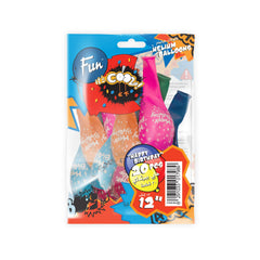 Fun Balloons 12in Assorted Colors - Happy Birthday Design [20pcs x 1pkt]