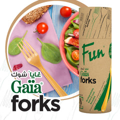Fun Gaïa Natural Brown Forks 6.8in [18pcs x 1pkt]