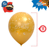 Fun® Helium Sparkling Balloon 12 Inches - Happy Birthday Pack of 20