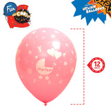 Fun® Balloon 12 Inches - Baby Girl (Arabic) Pack of 20