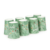 Fun Paper Cup 7.5x9cm - Christmas Evergreen (Pack of 8)