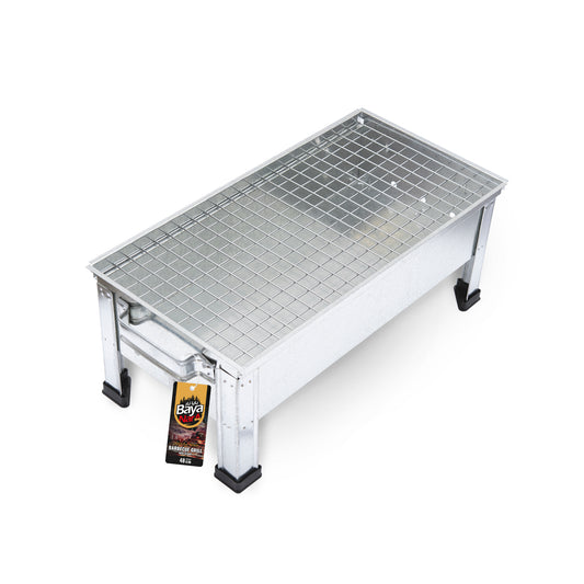 Baya Nar® Silver BBQ Grill with Stand 48cm (Pack of 1)