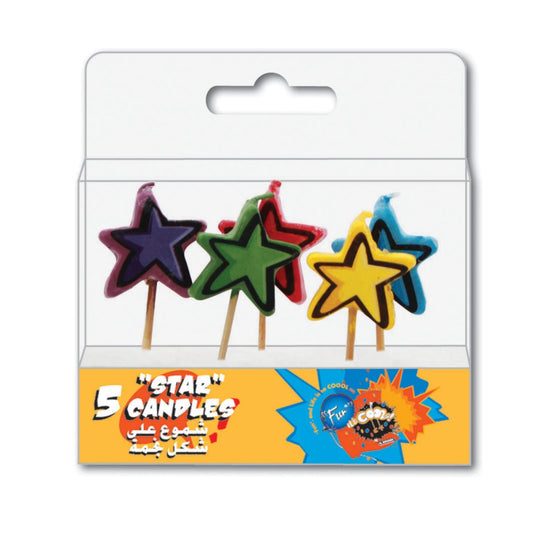 Fun® Birthday Candles - Stars Design [5pcs]