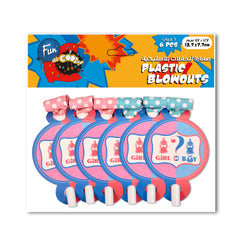 Fun Plastic Blowouts -12.7*7.7cm - Boy or Girl? [P:6pcsx1pkt]
