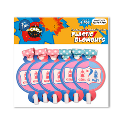 Fun Plastic Blowouts -12.7*7.7cm - Boy or Girl? [P:6pcsx1pkt]